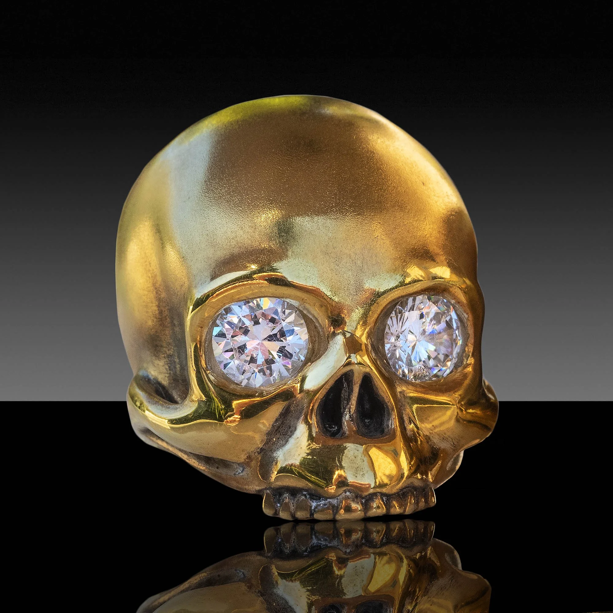 KEITH –An exact re-creation of Keith Richards skull in 18Kt gold